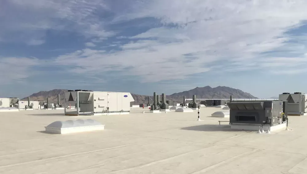 AC unit on rooftop