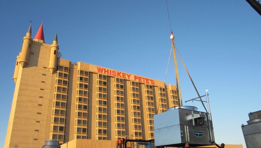 Crane and workers onsite