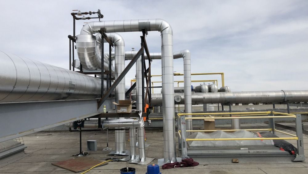 Outdoor AC pipes
