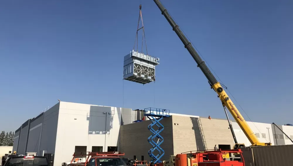 AC system being lifted