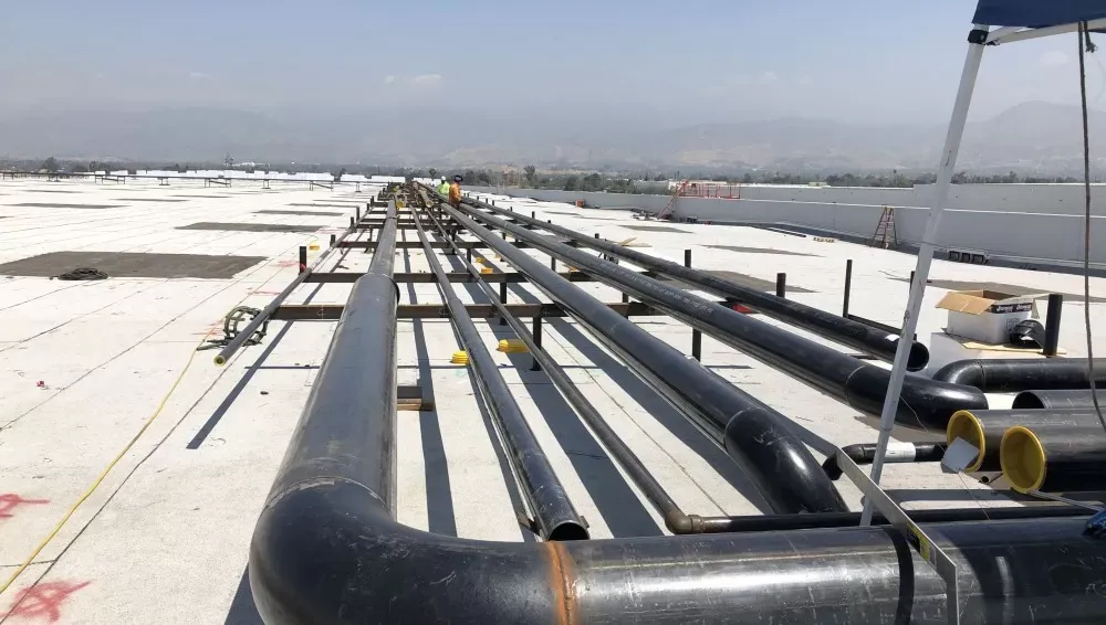 Ceiling AC pipes