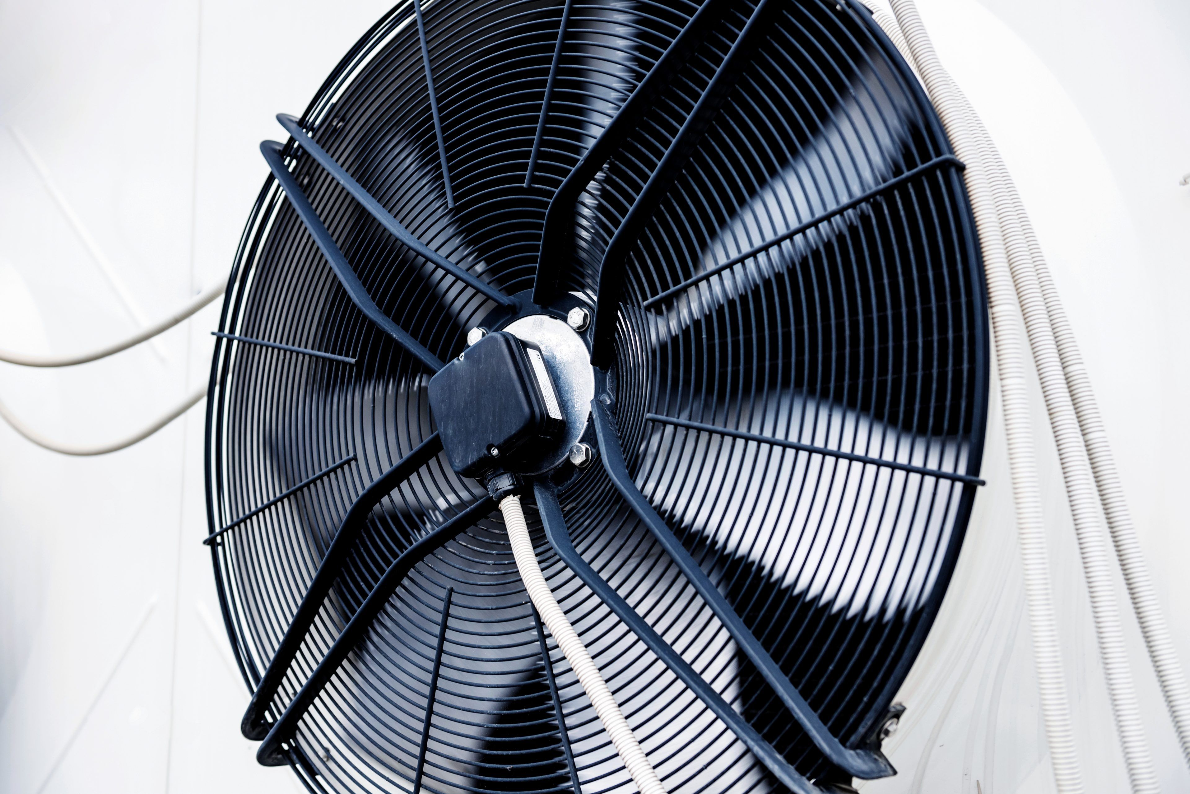 Close up of industrial fan