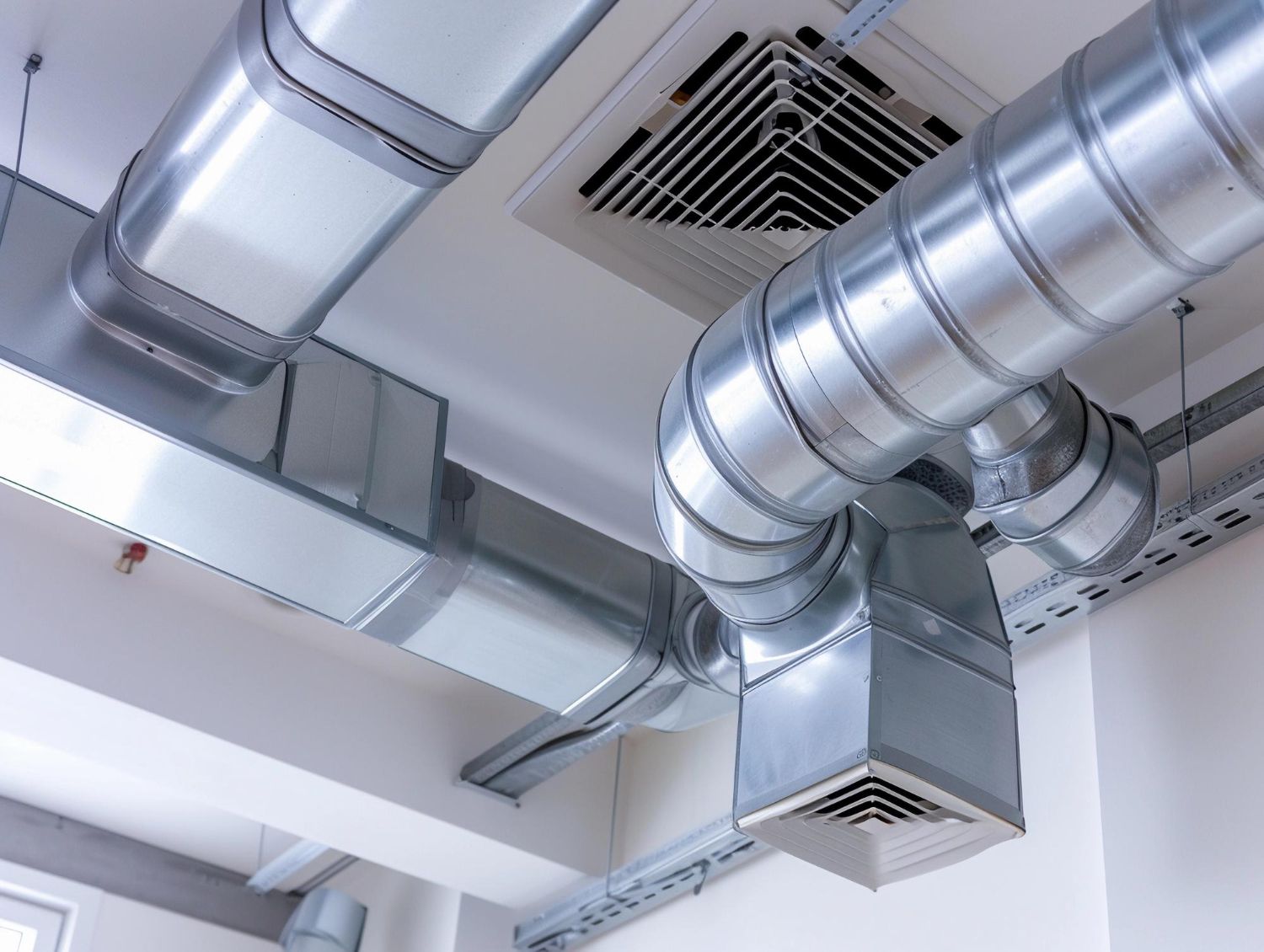 HVAC system on ceiling